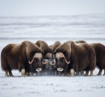 The Cooperative Defense Success of Musk Oxen Herds