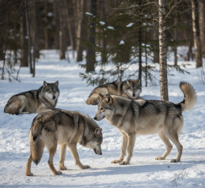 Understanding Pack Hierarchy in Gray Wolf Societies
