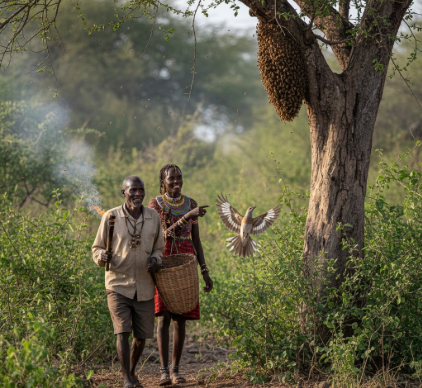 How Honeyguide Birds Lead Humans to Bee Colonies