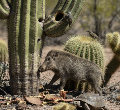 Adaptation of Cactus Plants to Desert Wildlife Interactions